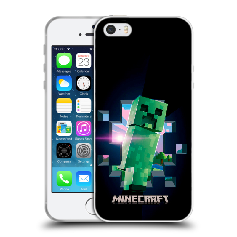 Пластиковый чехол на Iphone 5 с принтом Майнкрафт Minecraft Пластиковый чехол на Iphone 5 с принтом Майнкрафт Minecraft