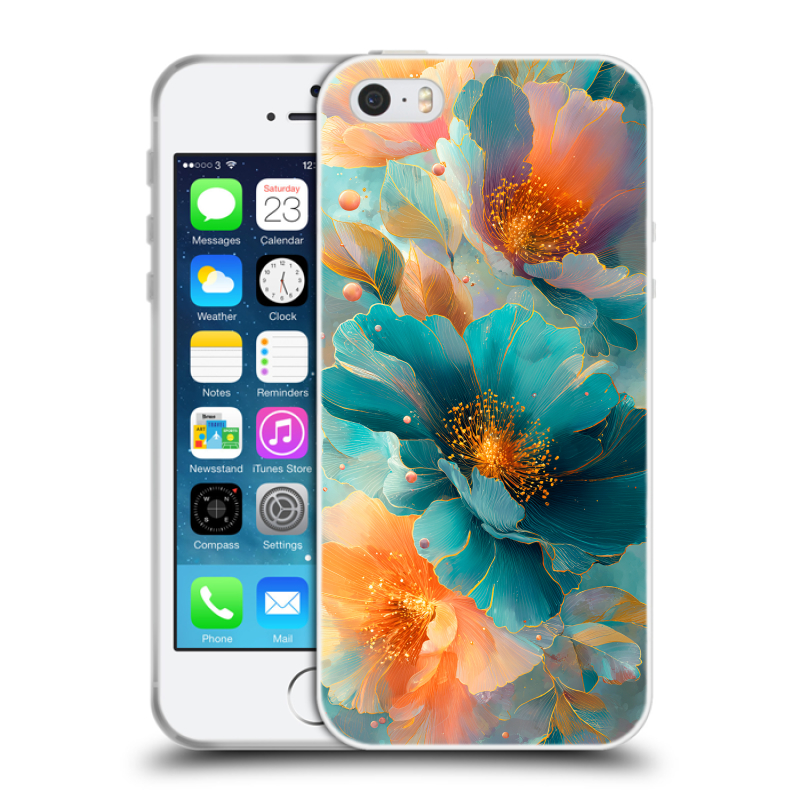 Пластиковый чехол на Iphone 5 с принтом Цветы Пластиковый чехол на Iphone 5 с принтом Цветы