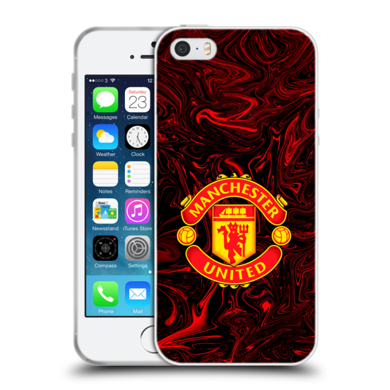 Пластиковый чехол на Iphone 5 с принтом Manchester United Пластиковый чехол на Iphone 5 с принтом Manchester United
