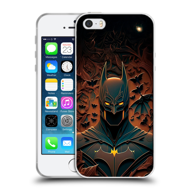 Пластиковый чехол на Iphone 5 с принтом Batman Бэтмен Пластиковый чехол на Iphone 5 с принтом Batman Бэтмен