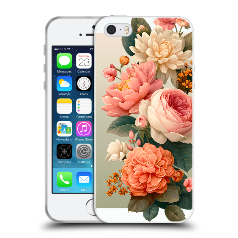 Пластиковый чехол на Iphone 5 с принтом цветы Пластиковый чехол на Iphone 5 с принтом цветы