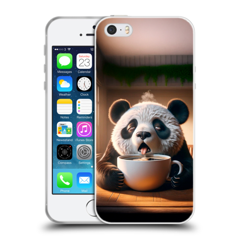 Пластиковый чехол на Iphone 5 с принтом смешная панда Пластиковый чехол на Iphone 5 с принтом смешная панда