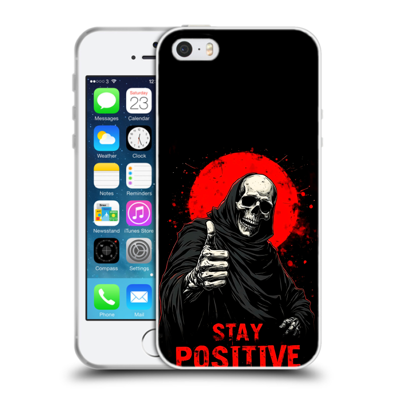 Пластиковый чехол на Iphone 5 с принтом смешной скелет Пластиковый чехол на Iphone 5 с принтом смешной скелет