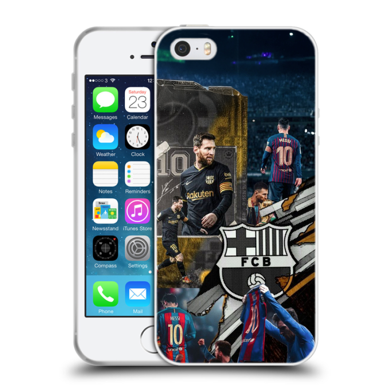 Пластиковый чехол на Iphone 5 с принтом Messi Barcelona Пластиковый чехол на Iphone 5 с принтом Messi Barcelona