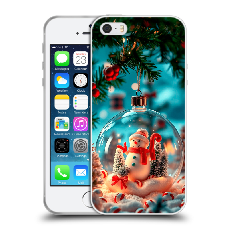 Пластиковый чехол на Iphone 5 с принтом Новый год Пластиковый чехол на Iphone 5 с принтом Новый год