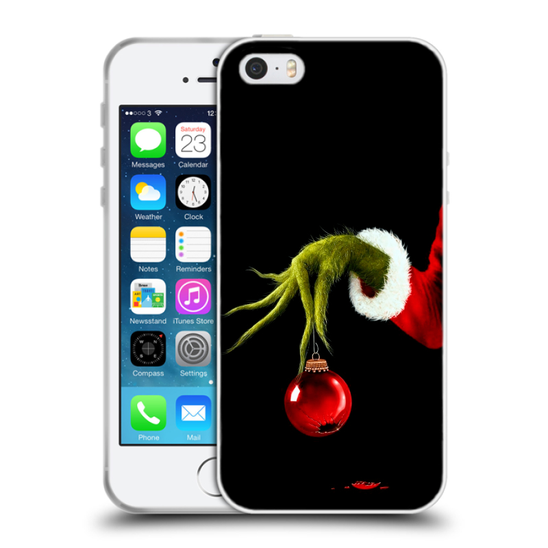 Пластиковый чехол на Iphone 5 с принтом Новый год Гринч Пластиковый чехол на Iphone 5 с принтом Новый год Гринч