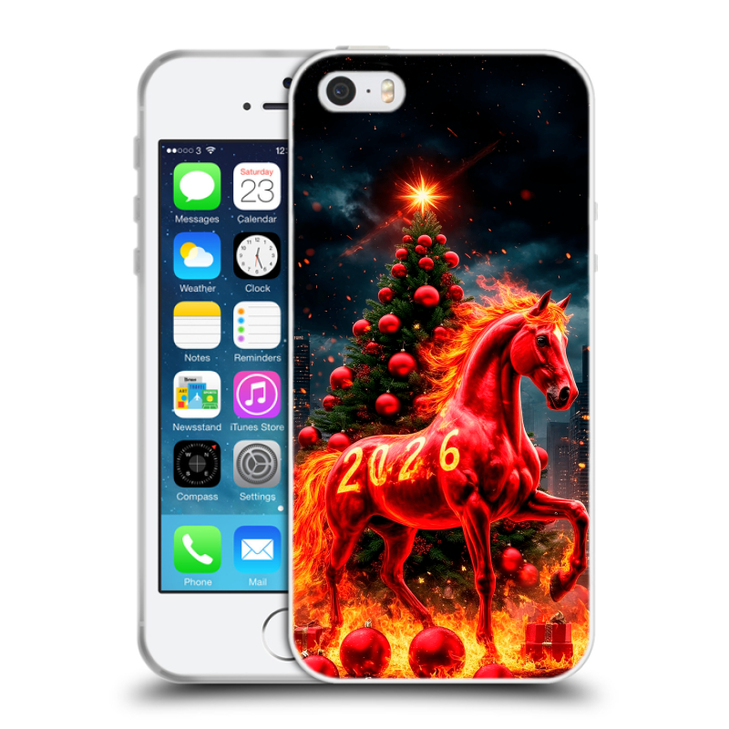 Пластиковый чехол на Iphone 5 с принтом Новый год Пластиковый чехол на Iphone 5 с принтом Новый год
