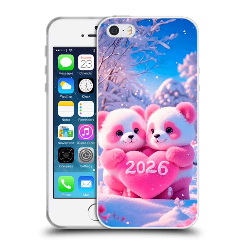 Пластиковый чехол на Iphone 5 с принтом Новый год Пластиковый чехол на Iphone 5 с принтом Новый год