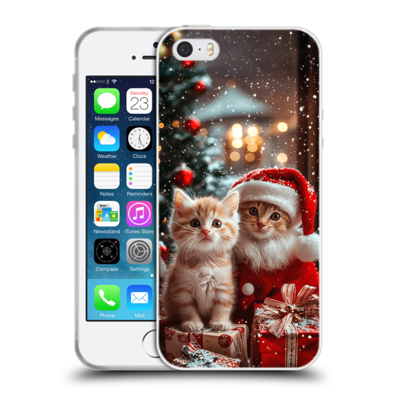 Пластиковый чехол на Iphone 5 с принтом Новый год Пластиковый чехол на Iphone 5 с принтом Новый год