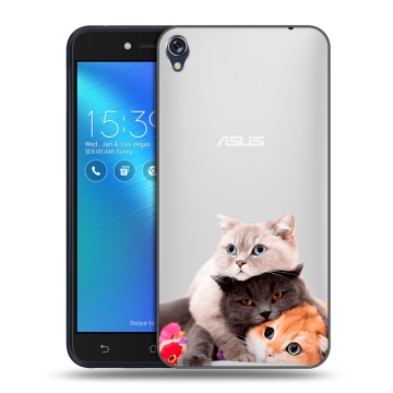 Силиконовый чехол на Asus ZenFone Live с принтом Кошки Силиконовый чехол на Asus ZenFone Live с принтом Кошки