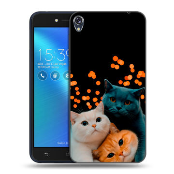 Силиконовый чехол на Asus ZenFone Live с принтом Кошки