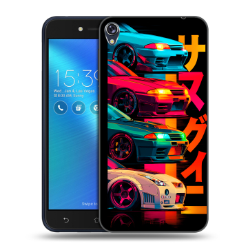 Силиконовый чехол на Asus ZenFone Live с принтом Гоночные машины Силиконовый чехол на Asus ZenFone Live с принтом Гоночные машины