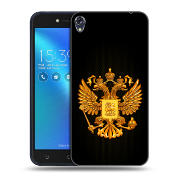 Силиконовый чехол на Asus ZenFone Live с принтом Герб России желтый Силиконовый чехол на Asus ZenFone Live с принтом Герб России желтый