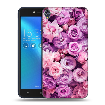 Силиконовый чехол на Asus ZenFone Live с принтом лавандовые розы Силиконовый чехол на Asus ZenFone Live с принтом лавандовые розы