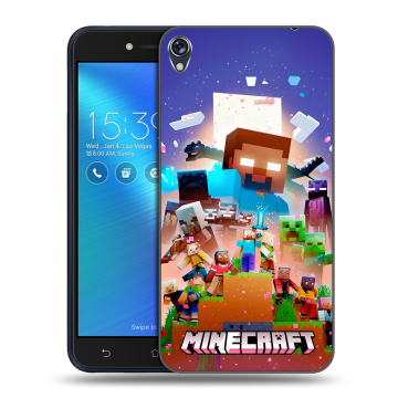 Силиконовый чехол на Asus ZenFone Live с принтом Майнкрафт Minecraft