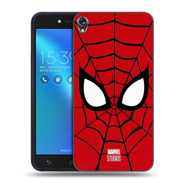 Силиконовый чехол на Asus ZenFone Live с принтом человек паук spiderman