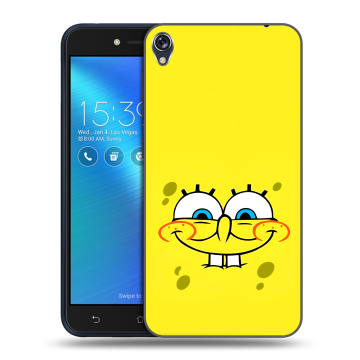 Силиконовый чехол на Asus ZenFone Live с принтом спанчбоб спанч боб