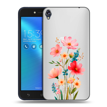 Силиконовый чехол на Asus ZenFone Live с принтом Цветы