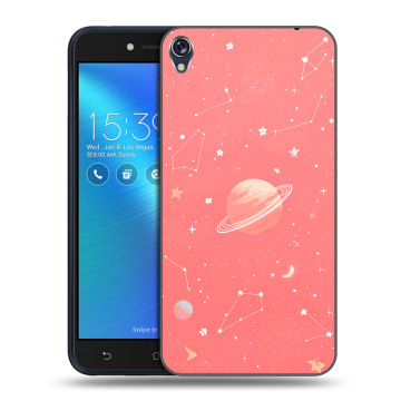 Силиконовый чехол на Asus ZenFone Live с принтом Розовый космос