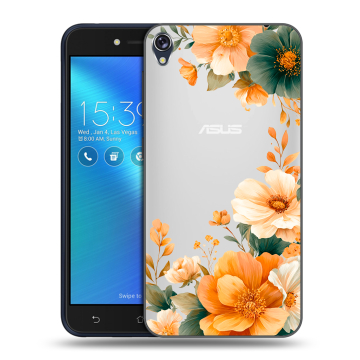 Силиконовый чехол на Asus ZenFone Live с принтом Цветы принт
