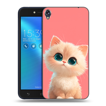 Силиконовый чехол на Asus ZenFone Live с принтом Розовый котенок
