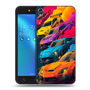 Силиконовый чехол на Asus ZenFone Live с принтом Тачки