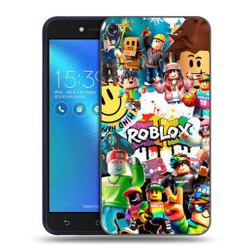 Силиконовый чехол на Asus ZenFone Live с принтом Roblox Роблокс