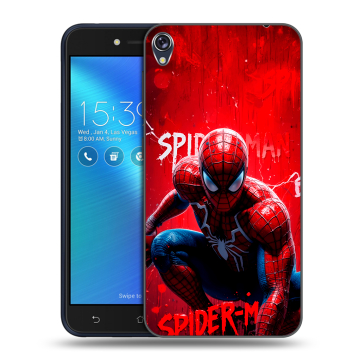 Силиконовый чехол на Asus ZenFone Live с принтом Spiderman Человек паук