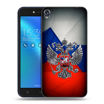 Силиконовый чехол на Asus ZenFone Live с принтом Флаг России Силиконовый чехол на Asus ZenFone Live с принтом Флаг России