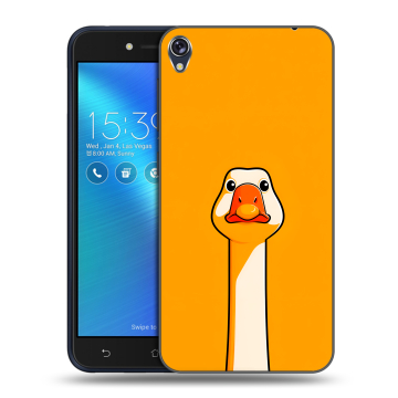 Силиконовый чехол на Asus ZenFone Live с принтом Смешная утка Силиконовый чехол на Asus ZenFone Live с принтом Смешная утка