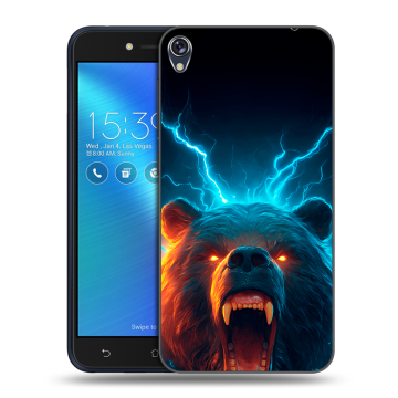 Силиконовый чехол на Asus ZenFone Live с принтом Медведь Силиконовый чехол на Asus ZenFone Live с принтом Медведь