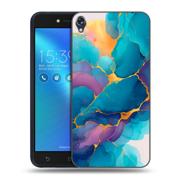 Силиконовый чехол на Asus ZenFone Live с принтом Мрамор блестки Силиконовый чехол на Asus ZenFone Live с принтом Мрамор блестки