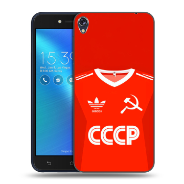 Силиконовый чехол на Asus ZenFone Live с принтом Флаг Герб СССР