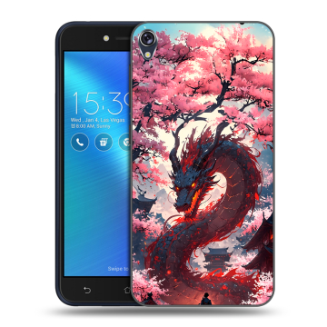 Силиконовый чехол на Asus ZenFone Live с принтом Дракон Японский Силиконовый чехол на Asus ZenFone Live с принтом Дракон Японский