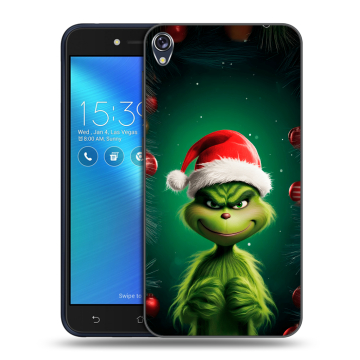 Силиконовый чехол на Asus ZenFone Live с принтом Гринч Новый год Рождество