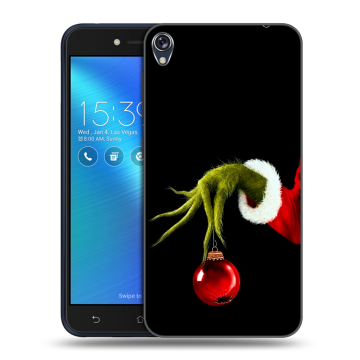 Силиконовый чехол на Asus ZenFone Live с принтом Новый год Гринч