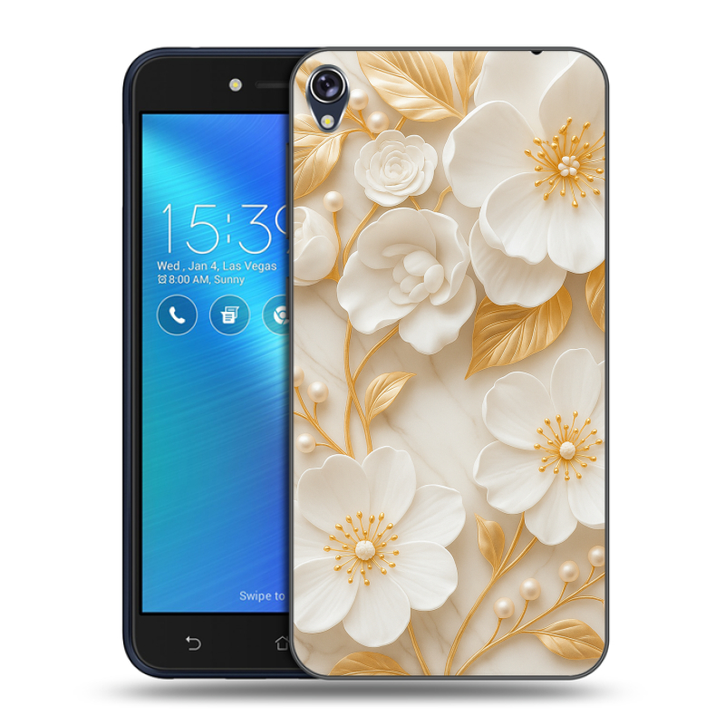 Силиконовый чехол на Asus ZenFone Live с принтом Цветы Силиконовый чехол на Asus ZenFone Live с принтом Цветы
