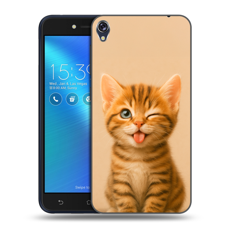 Силиконовый чехол на Asus ZenFone Live с принтом котенок Силиконовый чехол на Asus ZenFone Live с принтом котенок