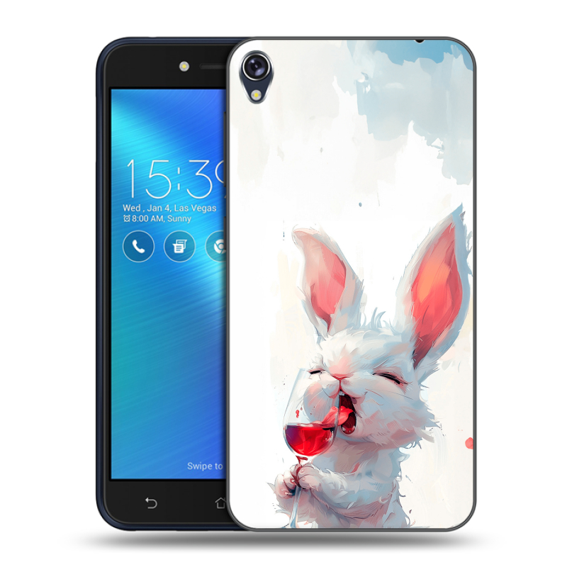 Силиконовый чехол на Asus ZenFone Live с принтом кролик зайчик Силиконовый чехол на Asus ZenFone Live с принтом кролик зайчик