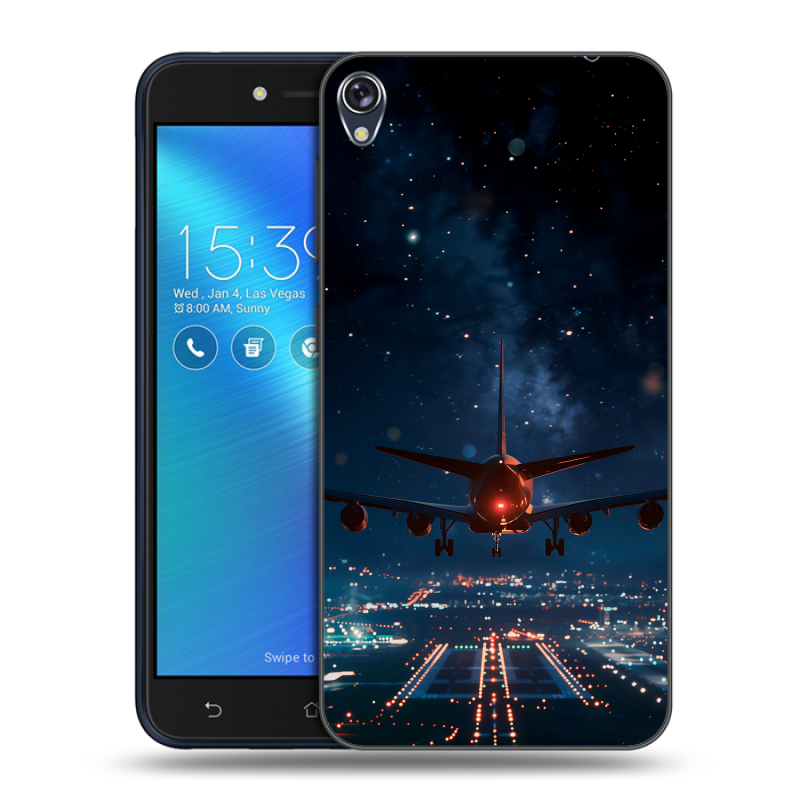 Силиконовый чехол на Asus ZenFone Live с принтом самолет Силиконовый чехол на Asus ZenFone Live с принтом самолет