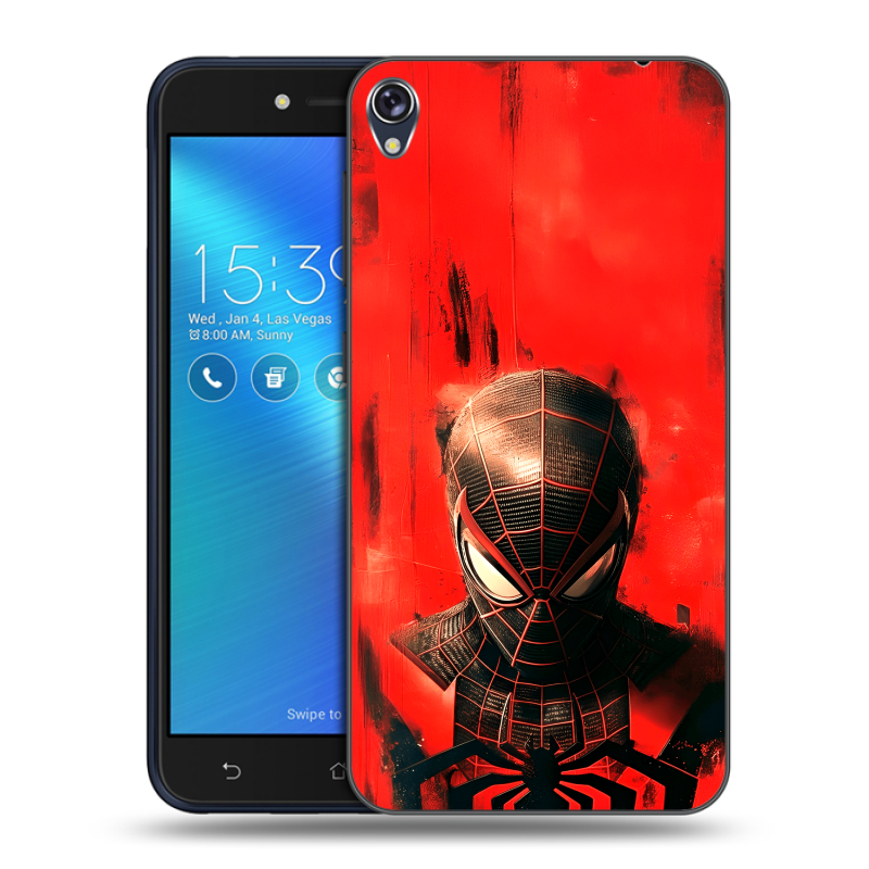 Силиконовый чехол на Asus ZenFone Live с принтом человек паук spiderman Силиконовый чехол на Asus ZenFone Live с принтом человек паук spiderman