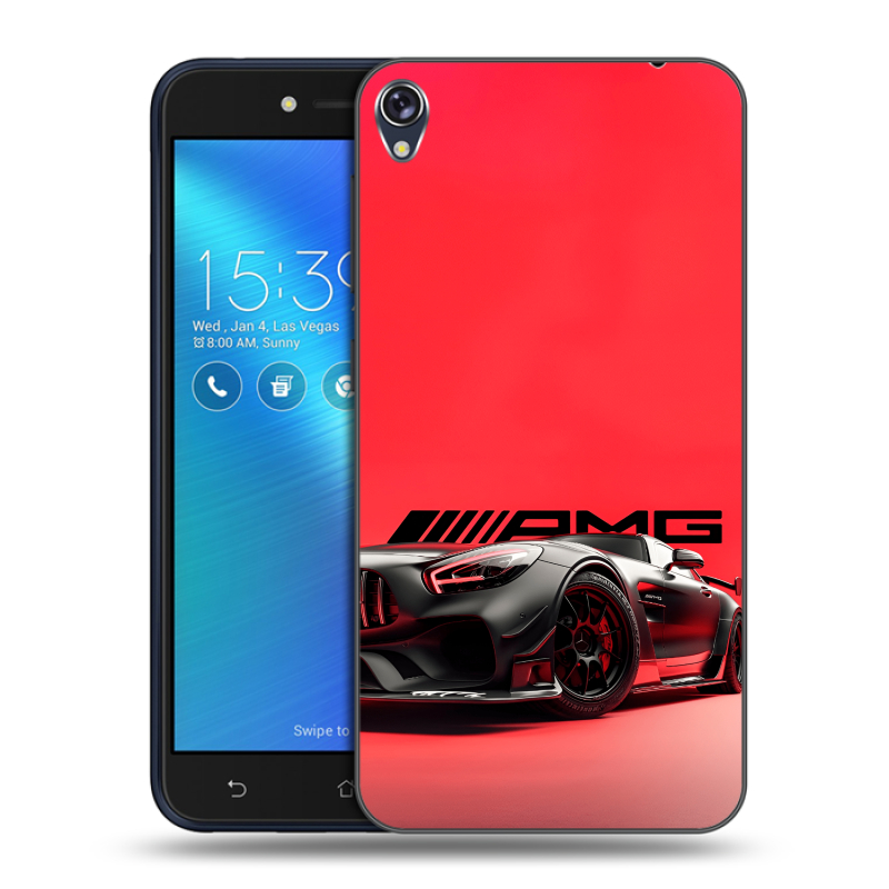 Силиконовый чехол на Asus ZenFone Live с принтом Мерседес Mercedes AMG Силиконовый чехол на Asus ZenFone Live с принтом Мерседес Mercedes AMG