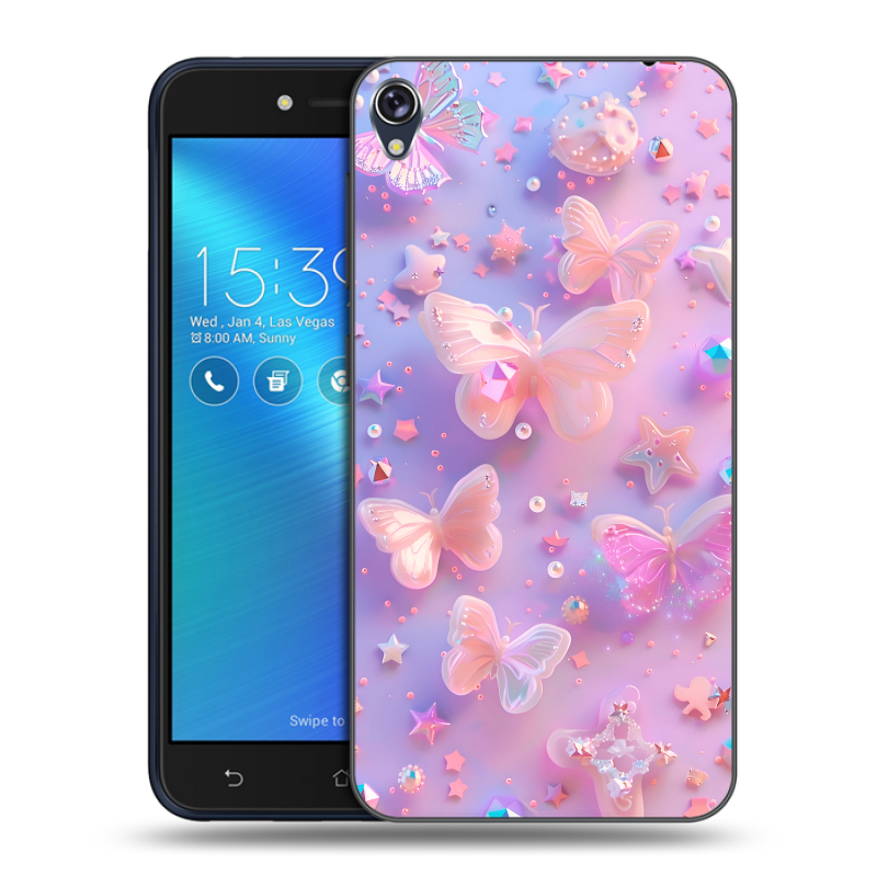 Силиконовый чехол на Asus ZenFone Live с принтом Бабочки Силиконовый чехол на Asus ZenFone Live с принтом Бабочки