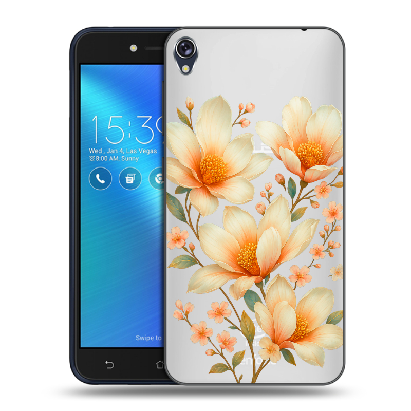 Силиконовый чехол на Asus ZenFone Live с принтом Цветы Силиконовый чехол на Asus ZenFone Live с принтом Цветы