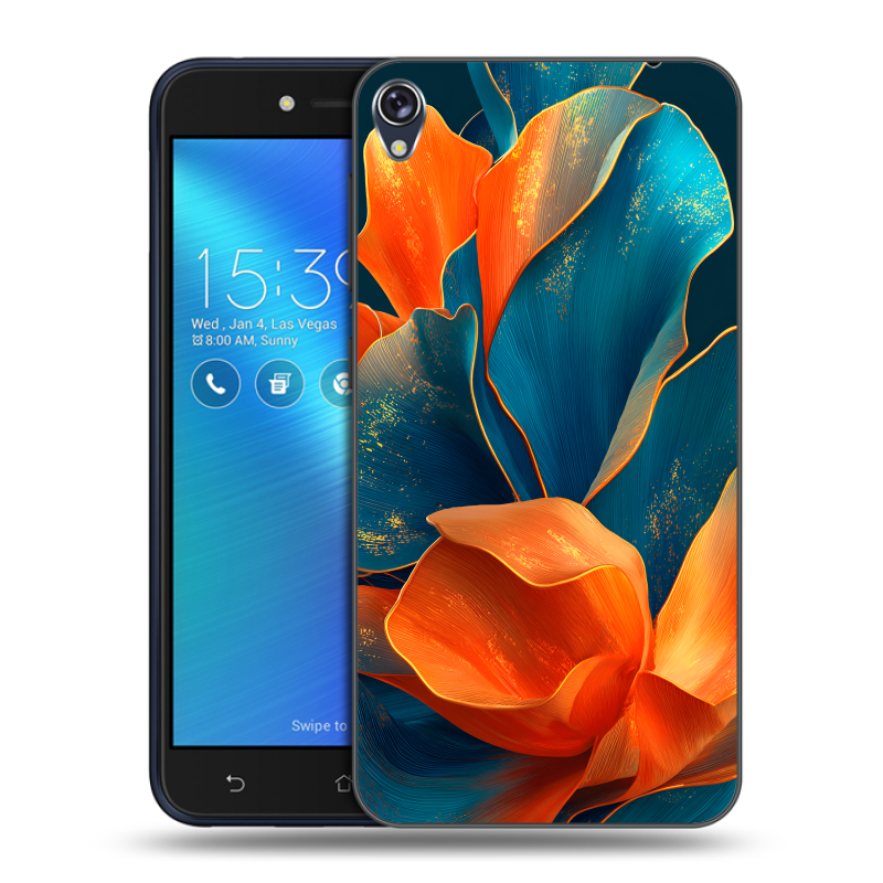 Силиконовый чехол на Asus ZenFone Live с принтом Цветы Силиконовый чехол на Asus ZenFone Live с принтом Цветы