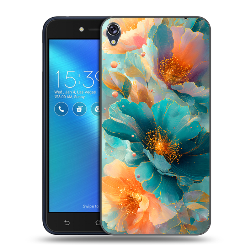 Силиконовый чехол на Asus ZenFone Live с принтом Цветы Силиконовый чехол на Asus ZenFone Live с принтом Цветы