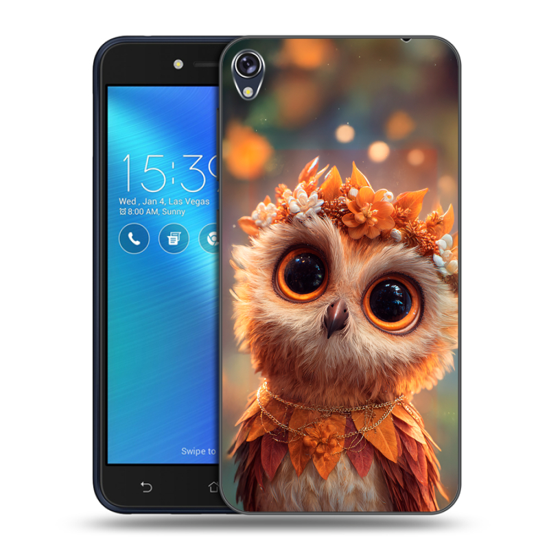 Силиконовый чехол на Asus ZenFone Live с принтом Милая сова Силиконовый чехол на Asus ZenFone Live с принтом Милая сова