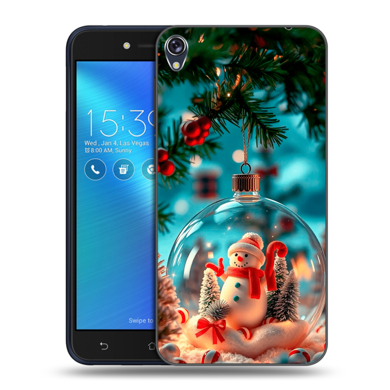 Силиконовый чехол на Asus ZenFone Live с принтом Новый год Силиконовый чехол на Asus ZenFone Live с принтом Новый год