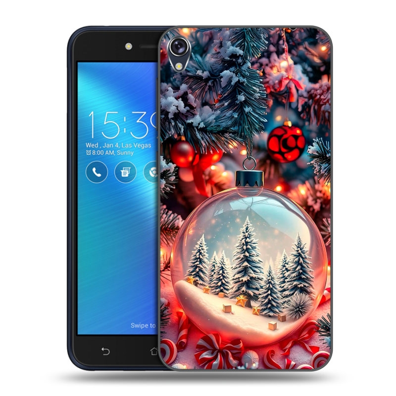 Силиконовый чехол на Asus ZenFone Live с принтом Новый год Силиконовый чехол на Asus ZenFone Live с принтом Новый год