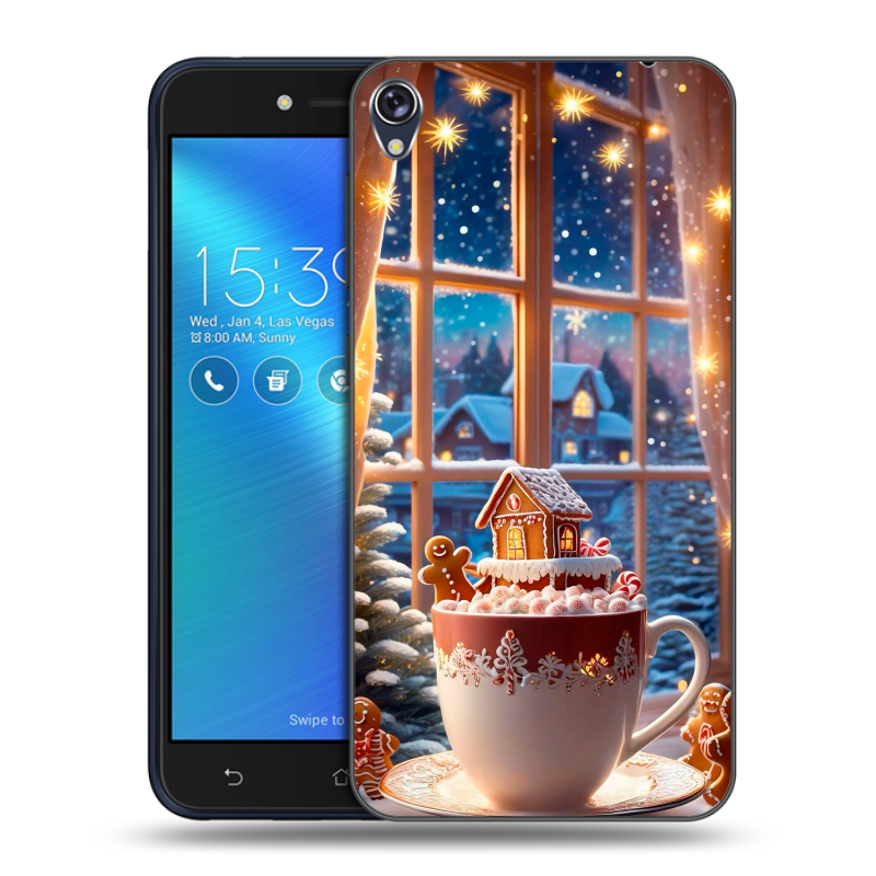 Силиконовый чехол на Asus ZenFone Live с принтом Новый год Силиконовый чехол на Asus ZenFone Live с принтом Новый год